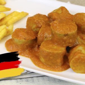 Receta alemana de currywurst