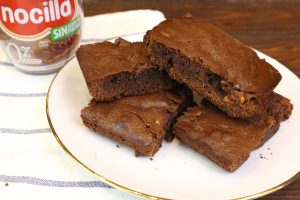 Receta de brownie de Nocilla con 3 ingredientes