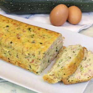 Pastel de calabacín y jamón york con Thermomix
