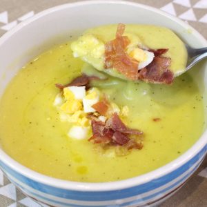 Receta de crema de calabacín con queso de cabra en Thermomix