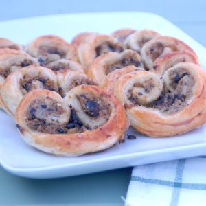 Receta de palmeritas con tapenade en Thermomix