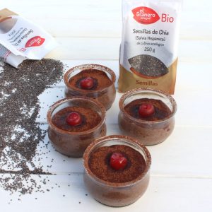 Receta de mousse de chocolate con semillas de chía
