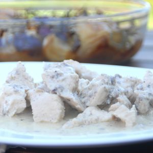 Receta de tacos de pollo con salsa gorgonzola en Thermomix
