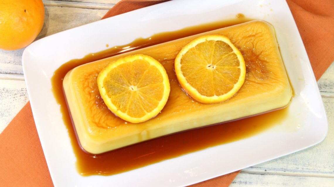 Receta de flan rápido de naranja con Thermomix