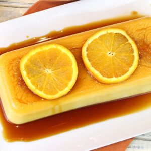 Receta de flan rápido de naranja con Thermomix