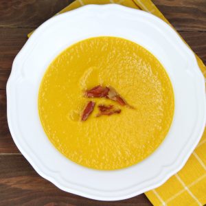 Receta de crema de calabaza y queso de cabra