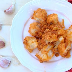 Receta de coliflor al ajoarriero con Thermomix
