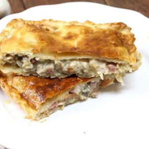 Receta de relleno para empanada o empanadillas de pollo, champiñones y bacon con Thermomix