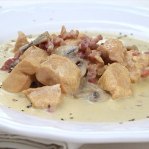Receta de pollo a la carbonara en Thermomix