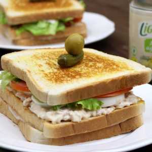Receta de sandwich vegetal con atún