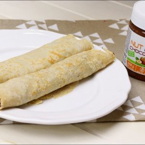 Receta de crepes rellenos de crema de cacao saludables