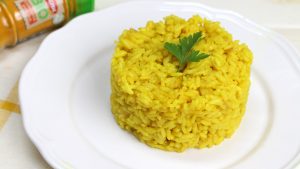Receta de arroz con cúrcuma de guarnición