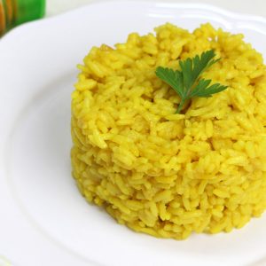 Receta de arroz con cúrcuma de guarnición