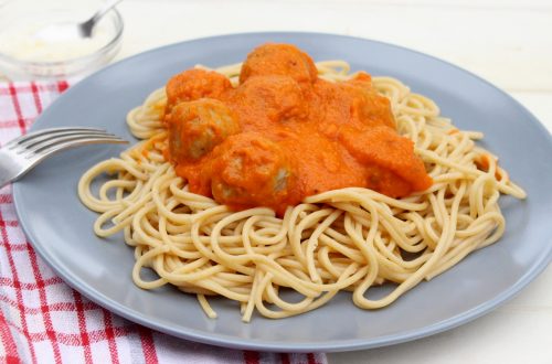 Receta de espaguetis con albóndigas en Thermomix