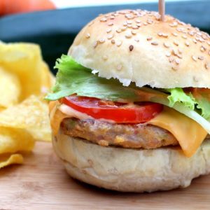 Receta de hamburguesas de pollo y verduras en Mambo
