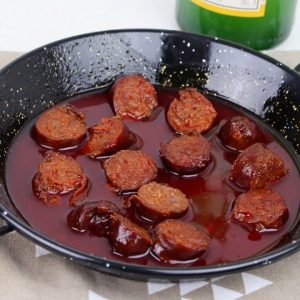 Receta de chorizos a la sidra con Thermomix