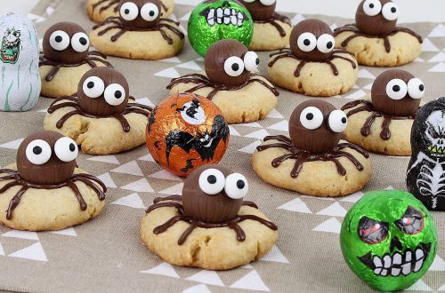 Receta de galletas araña para Halloween