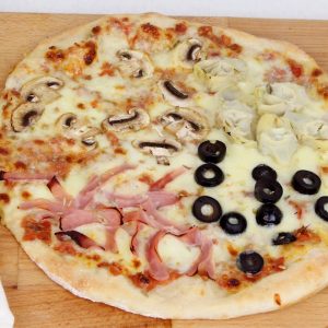 Pizza 4 estaciones con Thermomix