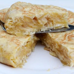 Tortilla de patata en olla de cocción lenta