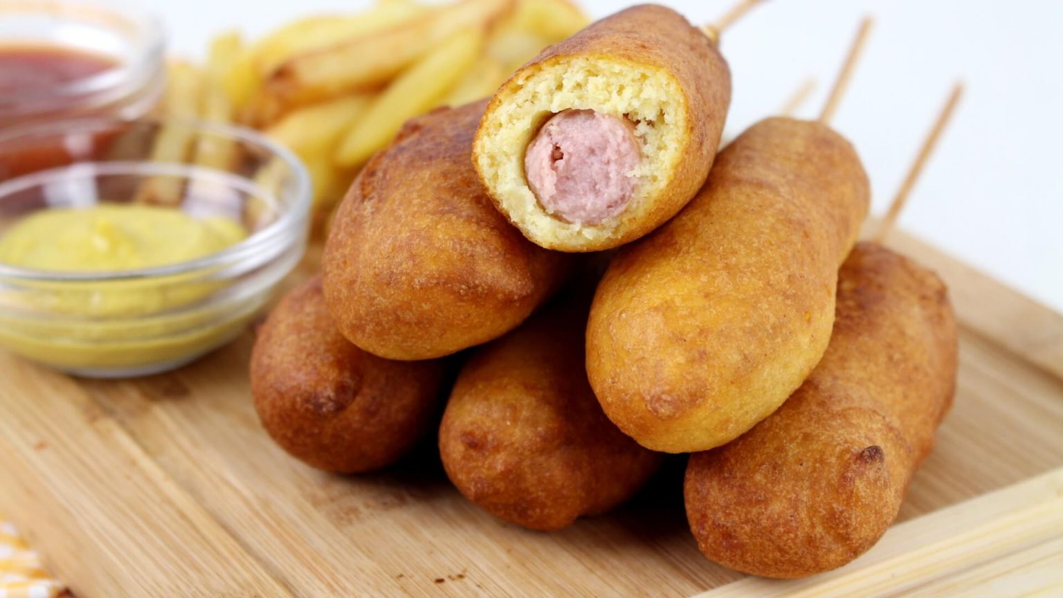 Corn dogs o banderillas de salchicha - Saltando la dieta
