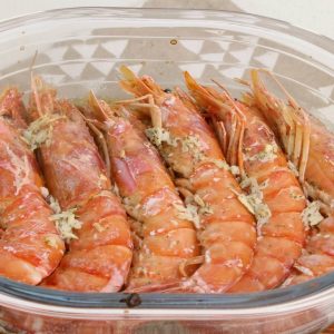 Receta de gambones al horno