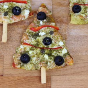 Receta de pizza árbol de Navidad