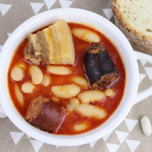 Receta de fabada asturiana en Thermomix en el modo de cocción lenta de TM6