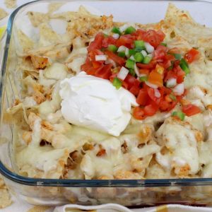 Receta de nachos con pollo al horno