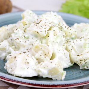 Receta de ensalada de patata con salsa griega en Thermomix