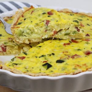 Receta de quiche de calabacín y jamón serrano en Mambo