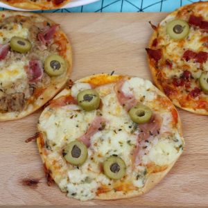 Receta de mini pizzas en obleas de empanadillas