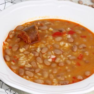 Receta de judías pintas con arroz en Thermomix