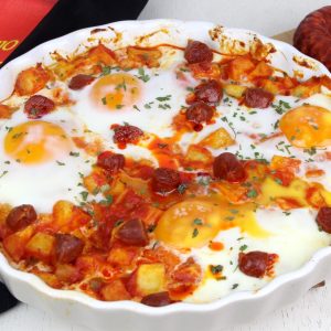 Receta de huevos a la flamenca